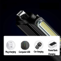 DISICHEN Fashion High Power Led Flashlights Camping Rechargeable Flashlight Portable COB Outdoor Zoom Fishing Lighting Lights Strong Light. 