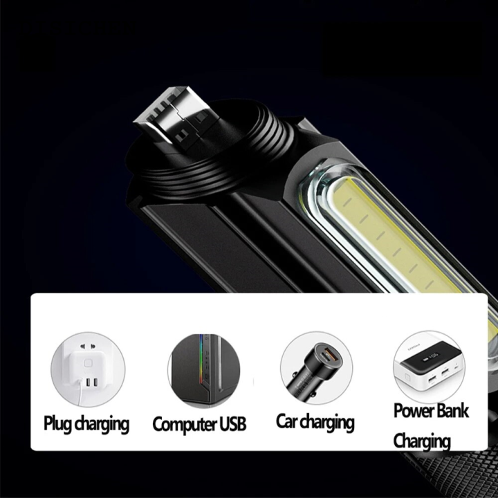 DISICHEN%20Fashion%20High%20Power%20Led%20Flashlights%20Camping%20Rechargeable%20Flashlight%20Portable%20COB%20Outdoor%20Zoom%20Fishing%20Lighting%20Lights%20Strong%20Light%20-%20Image%205