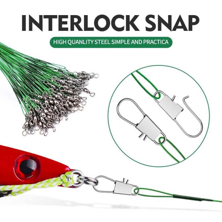 10pcs%20Stable%20Fish%20Hook%20Fishing%20Lead%20Line%20Rolling%20Swivels%20Anti-bite%20Thread%20Safety%20Snap%20High%20Carbon%20Stainless%20Steel%20String%20Fishing%20Steel%20Rope%20Wire%20-%20Image%204