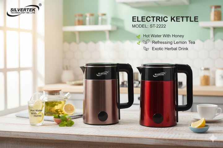 Electric Kettle - 2 Liter | Silvertek Brand | 1500W | Premium Quality ...
