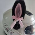 New Plush Helmet Cat Ears Decoration Touch Fastener Bell Cute Plush Stickers Plush Animal Ear Helmet Accessories Women. 