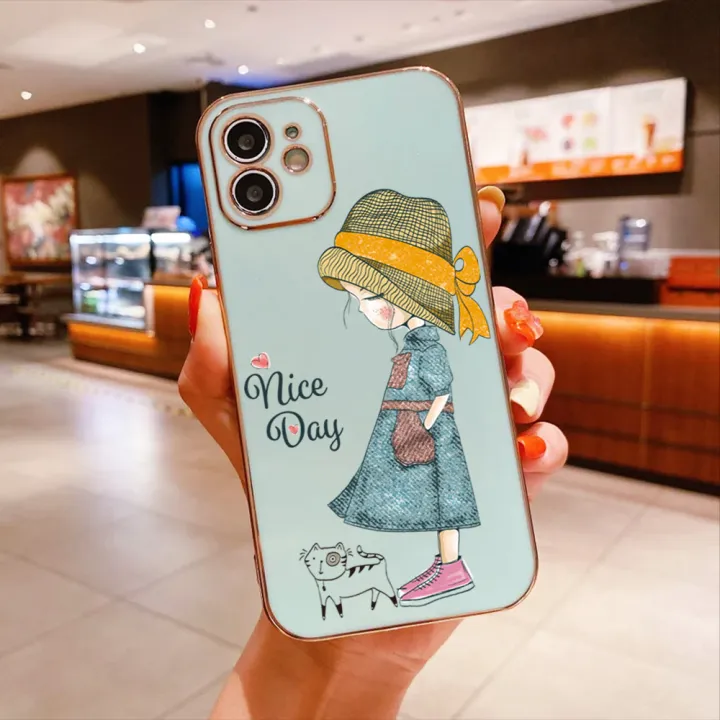 UCUC%20for%20Samsung%20M33%205G%20Back%20Cover%20+%20Free%20Lanyard%20Nice%20Girl%20Luxury%206D%20Plating%20Soft%20Silicone%20Phone%20Case%20-%20Image%206