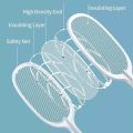 Plastic Racket Automatic Mosquito Killer Swatter/Bat | GECKO White 400 mAh Lithium Battery Mosquito Killer. 