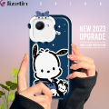 Jizetin for Realme C30 Back Cover Cartoon Pochacco Square Camera Soft Rubber Phone Case. 