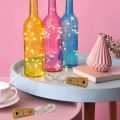 OUMERY 10 Packs Including Battery Led Wine Bottle Stopper Copper Wire Light String 2M 20LED Atmosphere Decorative Light. 