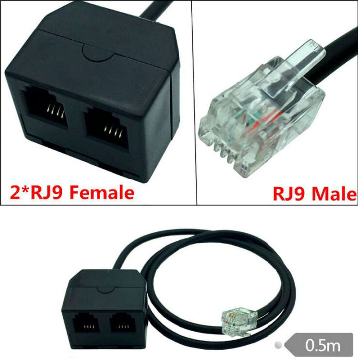 Cavo Splitter RJ9 Maschio A 2 Femmine – Prolunga 40 Cm Per Telefoni E Cuffie