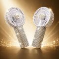 Powerful Small Size Mini Portable Fan Cute Design Pattern Handheld Personal Fan Long-Lasting Battery Sparkling Imitation Speed Portable Handheld Fan Summer Use. 