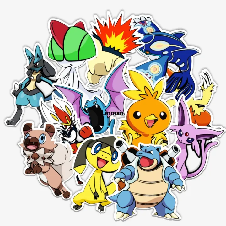 Linman%2010/30/50PCS%20Anime%20Pokemon%20Cute%20Stickers%20Decals%20DIY%20Notebook%20La%E3%80%902025%20Version%E3%80%91ptop%20Phone%20Suitcase%20Bike%20Graffiti%20Funny%20Cartoon%20Sticker%20Kid%20Toy%20-%20Image%204
