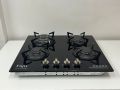 Fujix 4 Burner Gas Hob Electric Automatic Ignition (FJX - B60) With Italian Burner _ Black. 