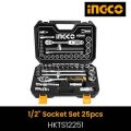 Ingco 25 Piece Socket Set Heavy Tool Box. 