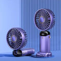 X5 Portable Handheld Mini Fan With Longer Battery Backup Upto 5 Hours,Digital Display And  5 Speed Airflow. 