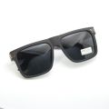 Matte Black Square Frame Casual Sunglasses For Men Polycarbonate Polarized Sunglasses For Men. 