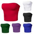 Tops, vests, shirts, bandeau bandeau chest, elastic tops, short sleeveless portable women's strapless tops, bandeau tops, suspenders. 