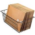 fasdaga 4 Pack Wire Storage Baskets, Farmhouse Metal Wire Basket Freezer Storage Organizer Bins with Handles(Black). 