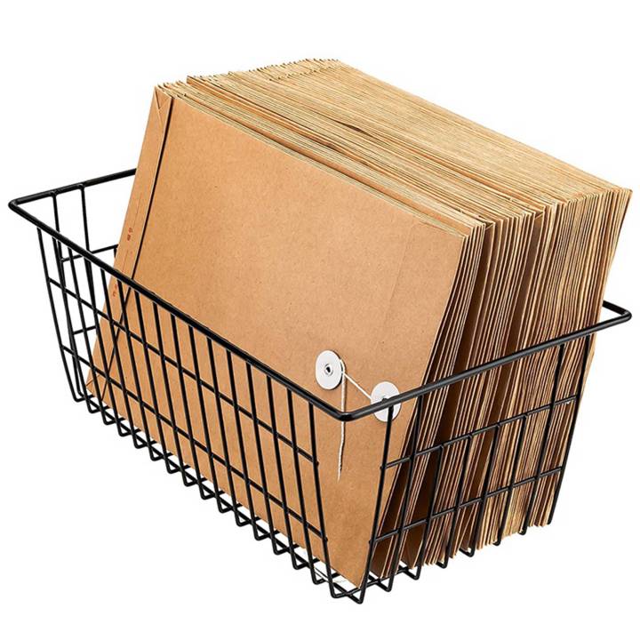 fasdaga%204%20Pack%20Wire%20Storage%20Baskets,%20Farmhouse%20Metal%20Wire%20Basket%20Freezer%20Storage%20Organizer%20Bins%20with%20Handles(Black)%20-%20Image%202