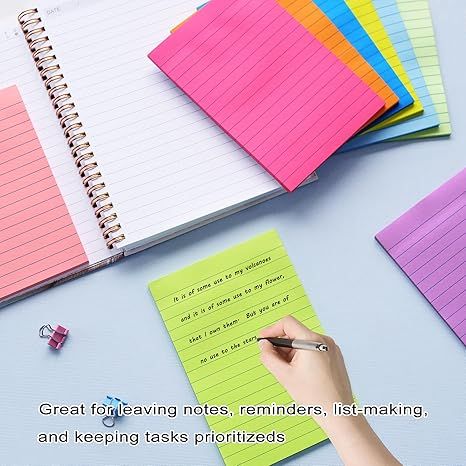 KitabKalam%20Lined%20Sticky%20Notes%20Pads%204*6%20inch%20(5%20Bright%20Assorted%20Colors)%20-%20Image%204
