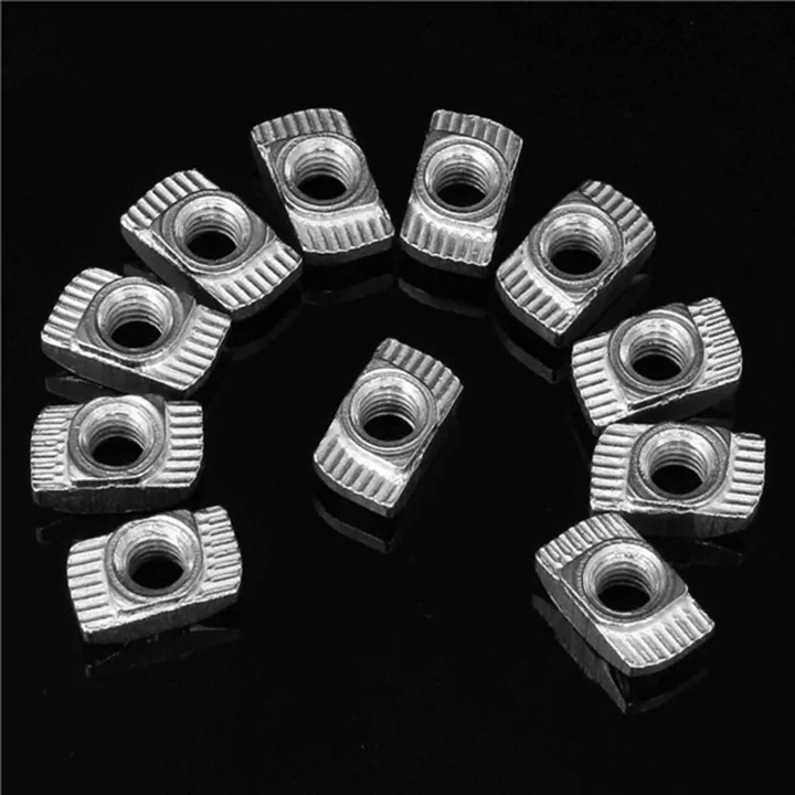 fasdaga%20300%20Pcs%20M5%20Hammer%20Nut%20Carbon%20Steel%20Aluminum%20Connector%20T%20Fastener%20Sliding%20Nut%20-%20Image%202