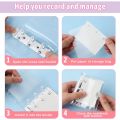 Spreeshop 2 Pcs Transparent 3 Ring Binder Cover PVC Clear Notebook Loose Leaf Mini Binder with 80 Inner Papers and Refillable Bags. 