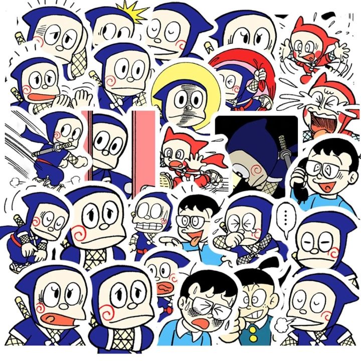 Artsy Home 25/50pcs Ninja Hattori Cartoon Stickers for Laptops and Cellphone Cover
