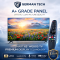 German Tech 65 Inch Smart WebOS 4k QLED TV GT65DWB109UHD | 4K Qled WebOS Television | Metal Back | Magic Remote & Voice Control | Bezel-less Design | Dolby Audio | Next-Gen Immersive Gaming | Bluetooth & Wi-Fi | 3 Years Warranty |. 