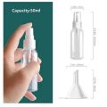 100 Ml And 50Ml Empty Pet Bottle With Mist Spray Pump, Atomizer Refillable Fine Mist for Travel Beauty Makeup And Others (Pack of 2 pcs). 