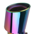 (COKP) Car Stainless Steel Multicolor Round Bend Exhaust Tail Muffler Tip Pipe Universal Fits Car Accessories. 