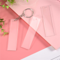 Rectangle Acrylic Key Chain Blank Transparent Acrylic KeyChain Blank. 