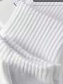 Portable White Men's 5 Pairs Summer Mid Length Deodorant Sports Socks. 
