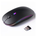 Dual Rechargeable Bluetooth and 2.4G Wireless Mouse 2 in 1 Mouse. 