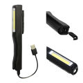 Rechargeable LED COB Portable Camping Inspection Lamp Magnetic black. 