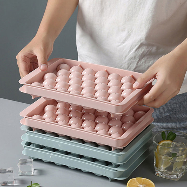 1Pc%203D%20Round%20Ice%20Cube%20Tray%20with%20Lid%20Plastic%20Diamond%20Spherical%20Style%20Ice%20Mold%20DIY%20Mould%20Ice%20Ball%20Maker%20Kitchen%20Tools%20-%20Image%203