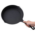 Cast Iron Skillet Pre-Seasoned Frying Pan Round Non Stick Griddle w/ Long Handle. 