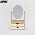 Falcon Mirror With 2 Tier Storage Drawers 17.5 X 10.4 X 9.4~29 CM. 