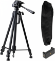 5 Feet Black Tripod Stand Aluminum Alloy Foldable Portable Photography Tripod for Mobile Phone and Camera. 