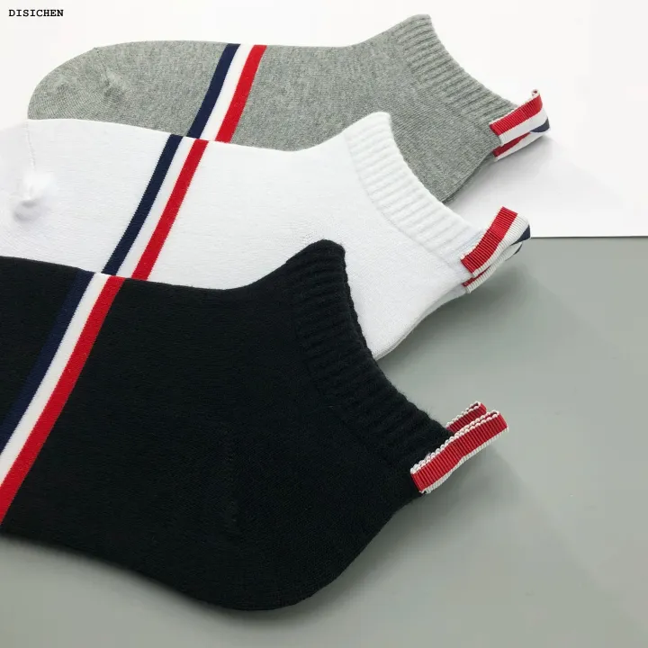 DISICHEN%20Fashion%20TB%20Men%20Socks%20Classic%20Stripes%20New%20Luxury%20Brand%20Black%20Stripes%20Ankle%20Sock%20Street%20High%20Quality%20Wholesale%201/6%20Pairs%20Women%20Cotton%20Sock%20-%20Image%204