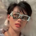 Difutagui New style [ New ] Personalized Notched Ripped Sunglasses 2021 2025 New Hip Hop Sun Glasses Mint Green Sunglasses Trend Catwalk. 