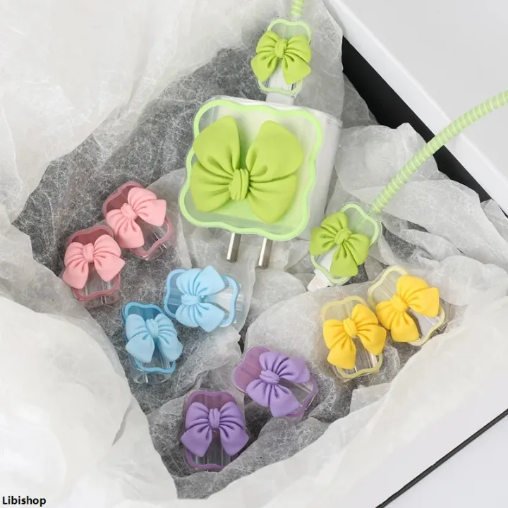 LibishopSpecial%203D%20Cute%20Bow%20Charger%20Cable%20Protector%20Case%20for%20Apple%20Charger%2018W/20W%20Soft%20TPU%20Case%20Cover%20Power%20Adapter%20Data%20Cable%20Winder%20Sleeve%20-%20Image%204