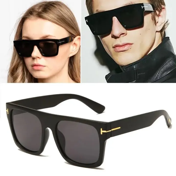 Tomford%2022011%20Korean%20Trendy%20Classic%20Unique%20Design%20Viral%20Tiktok%20Flat%20Black%20Fullrim%20Square%20Sunglasses%20For%20Unisex%20-%20Image%202