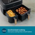 Philips Air Fryer NA352/0, 9L Capacity,2750 Watt, Dual Basket 6 L & 3 L , 8 Preset Menus, Intuitive Touch Control, 90% Less Oil, 500+ Recipes, Extra Large. 