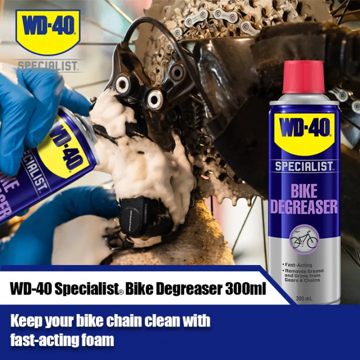 WD-40%20Specialist%C2%AE%20Bike%20Degreaser%20Spray%20%E2%80%93%20300ML%20WD40%20Fast-Acting%20Foaming%20Cleaner%20for%20Bicycle%20Chain,%20Drivetrain%20&%20Components%20Acid-Free,%20Safe%20on%20Finishes%20-%20Image%204