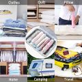 Pack of 5 Reusable Ziplock Vacuum Storage Space Saver Bags with Travel Hand Pump for Clothes | Vaccum Storage Space Saver Bag. 