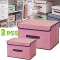 Storage Boxes Household Clothes Storage Box,Portable Foldable Storage Box,Book Storage Box,Pack of 2 pices. 