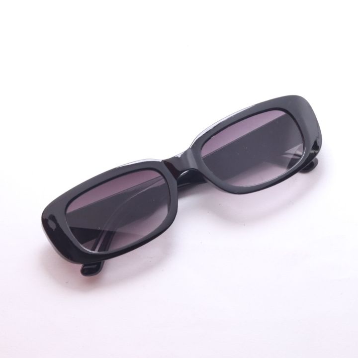 Black Shaded Rectangle Black Frame Sunglasses For Men And Women