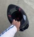 Hedz Axter - Gloss Black Full Face Motorcycle Helmet. 
