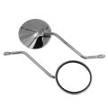 1 Pair Motorcycle Scooter Mirrors Universal Motorbike Rear View Mirror 8mm Round Oval Convex Mirrors. 