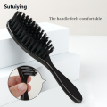 Sutuiying 1Pcs New Black Professional Fade Brush Barber Beard Neck Sweeping 【2025 Version】 Brush Comb Haircut Accessories Cleaning Brush For Men. 