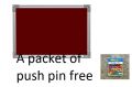 Notice Board/ Pin Board / Bulletin Board / Display Board of 2*3 Feet size Premium Quality with 1 Box of Push pin in Complementary By Mitrata. 