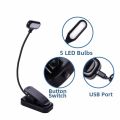 Bedside Lamp Adjustable LED Book Light Flexible Eye Protection Clip-On Lamp Mini 360 Degree Rotation Reading Table Lamp Study. 