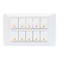 White 10 Gang Switch FRLS Switch (3*5). 