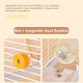 New Magnetic Base Parrot Feeder Transparent Spill-proof Bird Feeding Bowl Plastic Tip-proof Pet Food Container Cage Accessories. 